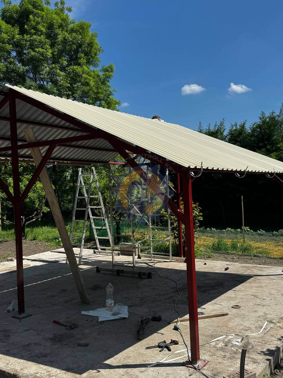 Acélszerkezet kocsibeálló